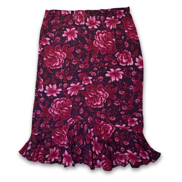 Vintage White Stag Y2K Flowy Trumpet Midi Skirt | Women's Large - Picture 1 of 5